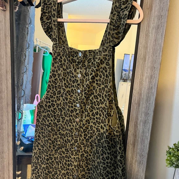 Olive Cheetah Overalls - Picture 1 of 5